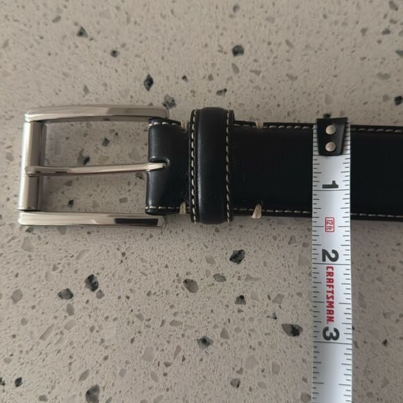 Daniel Cremieux Signature Men's Size 38 Brown Italian Leather Belt Solid Brass - Picture 8 of 12